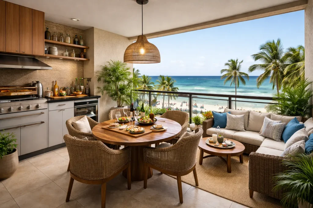 Varanda Gourmet perto da praia